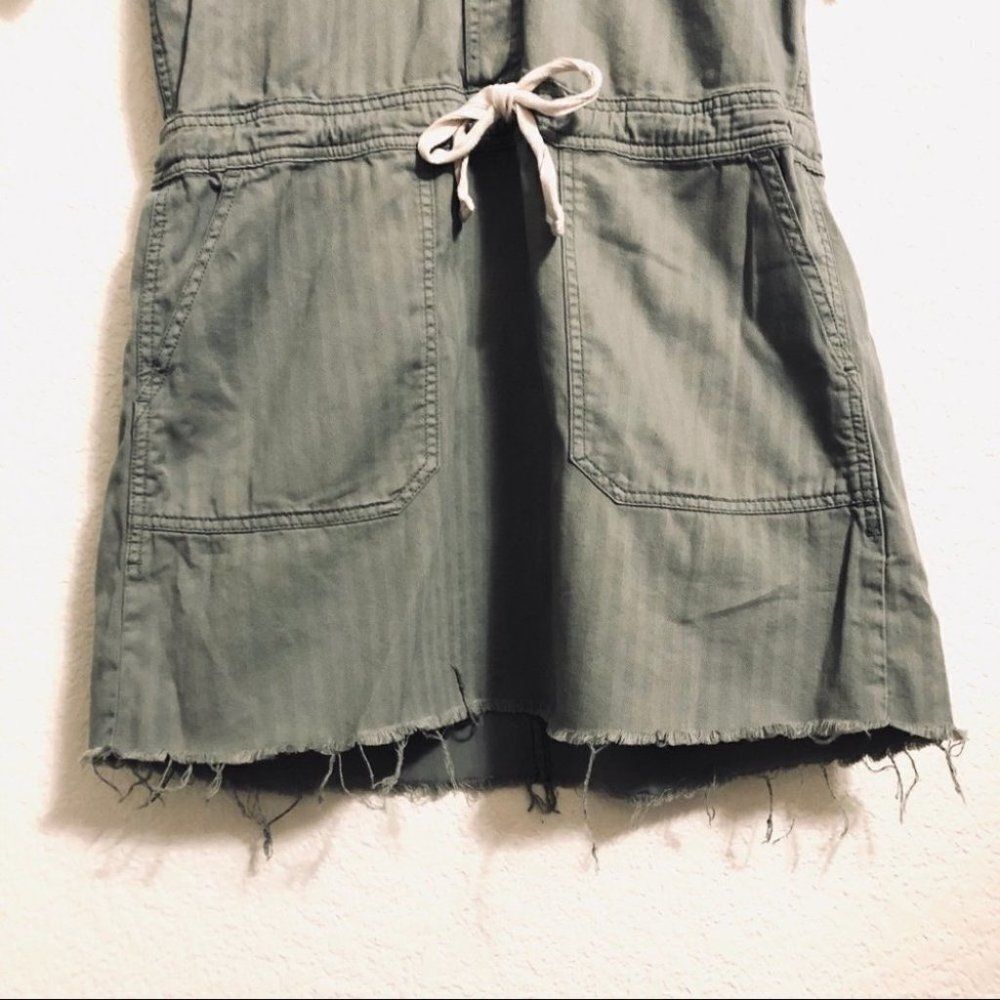 Lucky Brand drawstring raw hem dress army green - Picture 11 of 15